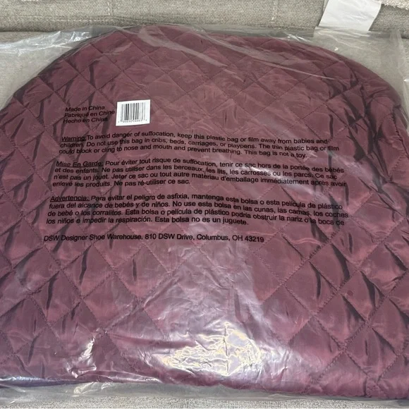 Quilted Burgundy Women's Bag - Picture 7 of 7